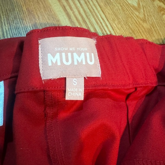 Red Mumu dressed pants, size S, made in China - Picture 8 of 12